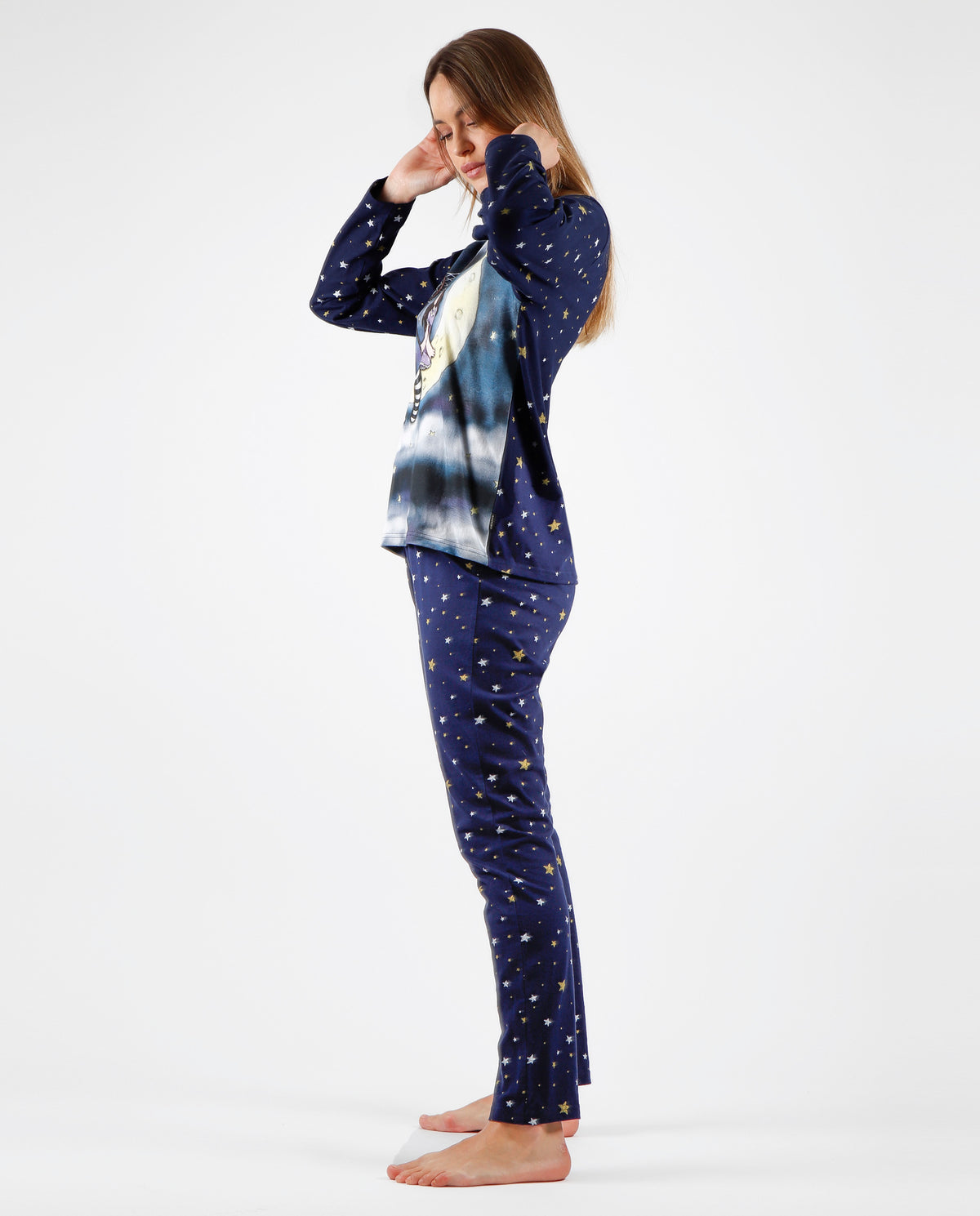 Pigiama donna invernale Santoro Gorjuss 56608 caldo cotone