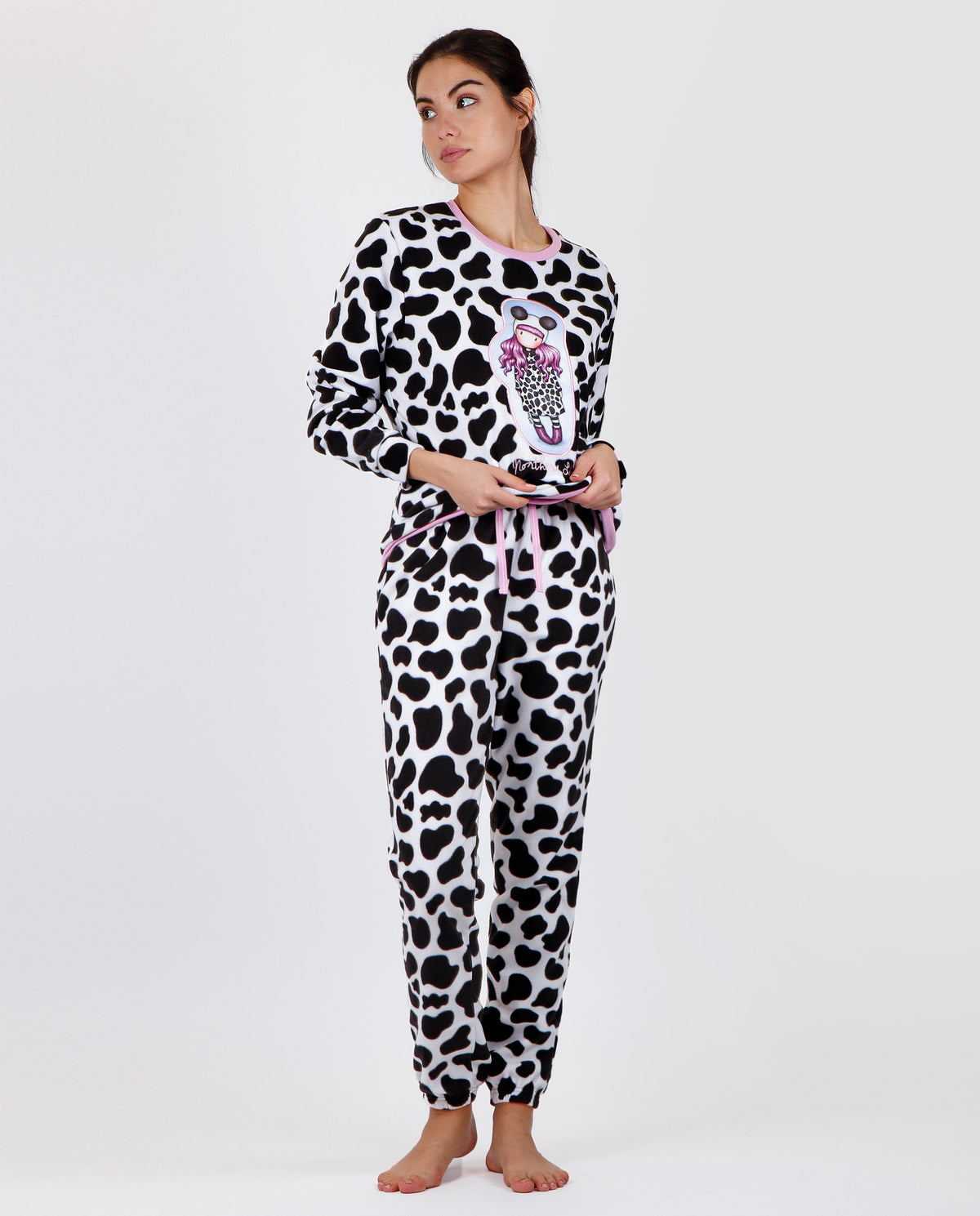 Pigiama donna Santoro Gorjuss 56610 caldo pile maculato
