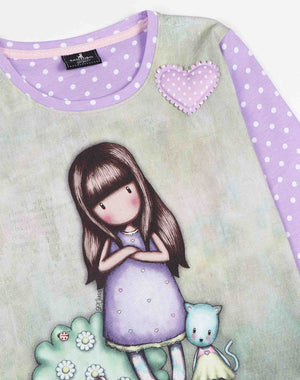 Pigiama bambina Santoro Gorjuss cotone 56620 lilla