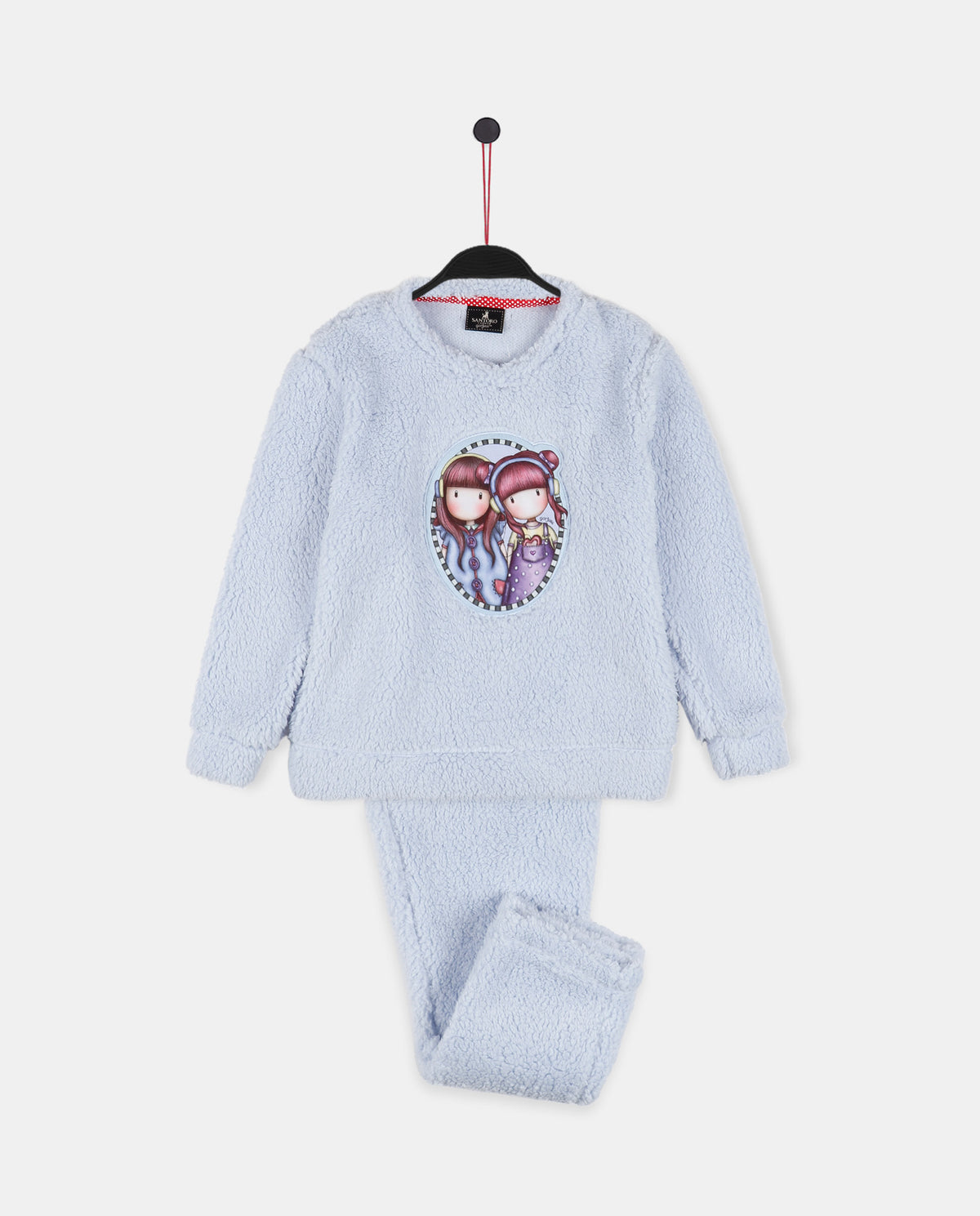 Pigiama bambina Santoro Gorjuss 56622 pile sherpa celeste