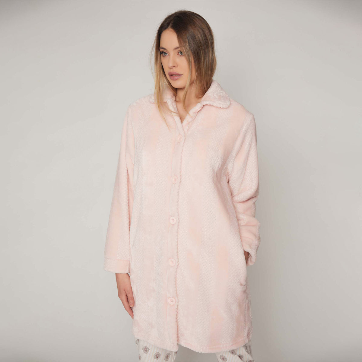 Giacca camera donna Admas 57414 aperta pile coral