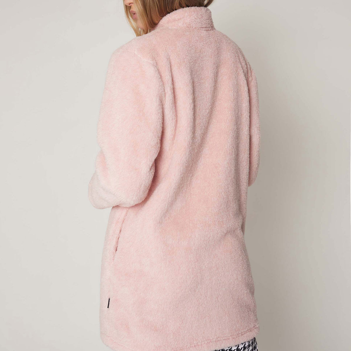 Vestaglia donna Admas 57415 invernale con zip rosa
