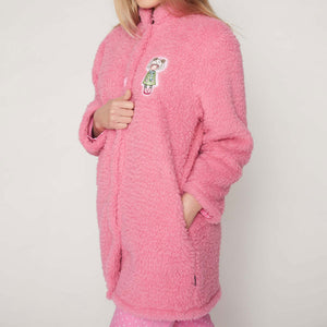 Giacca camera donna Santoro Gorjuss 57419 pile sherpa rosa
