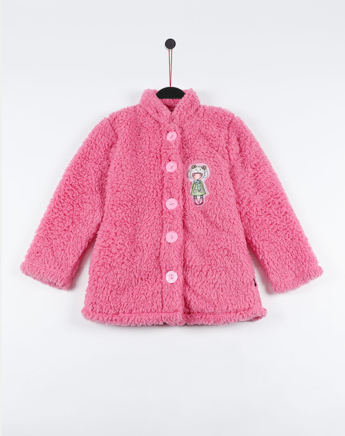 Giacca camera bimba Santoro Gorjuss 57420 pile sherpa rosa