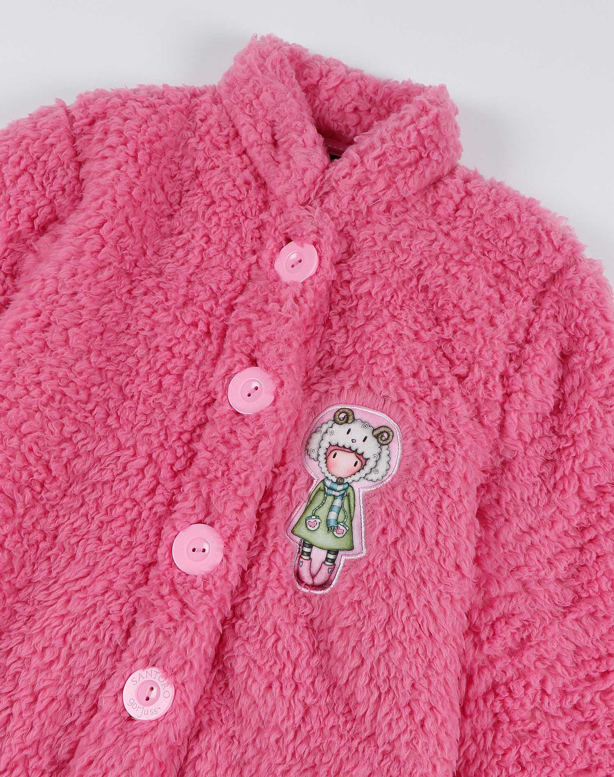 Giacca camera bimba Santoro Gorjuss 57420 pile sherpa rosa