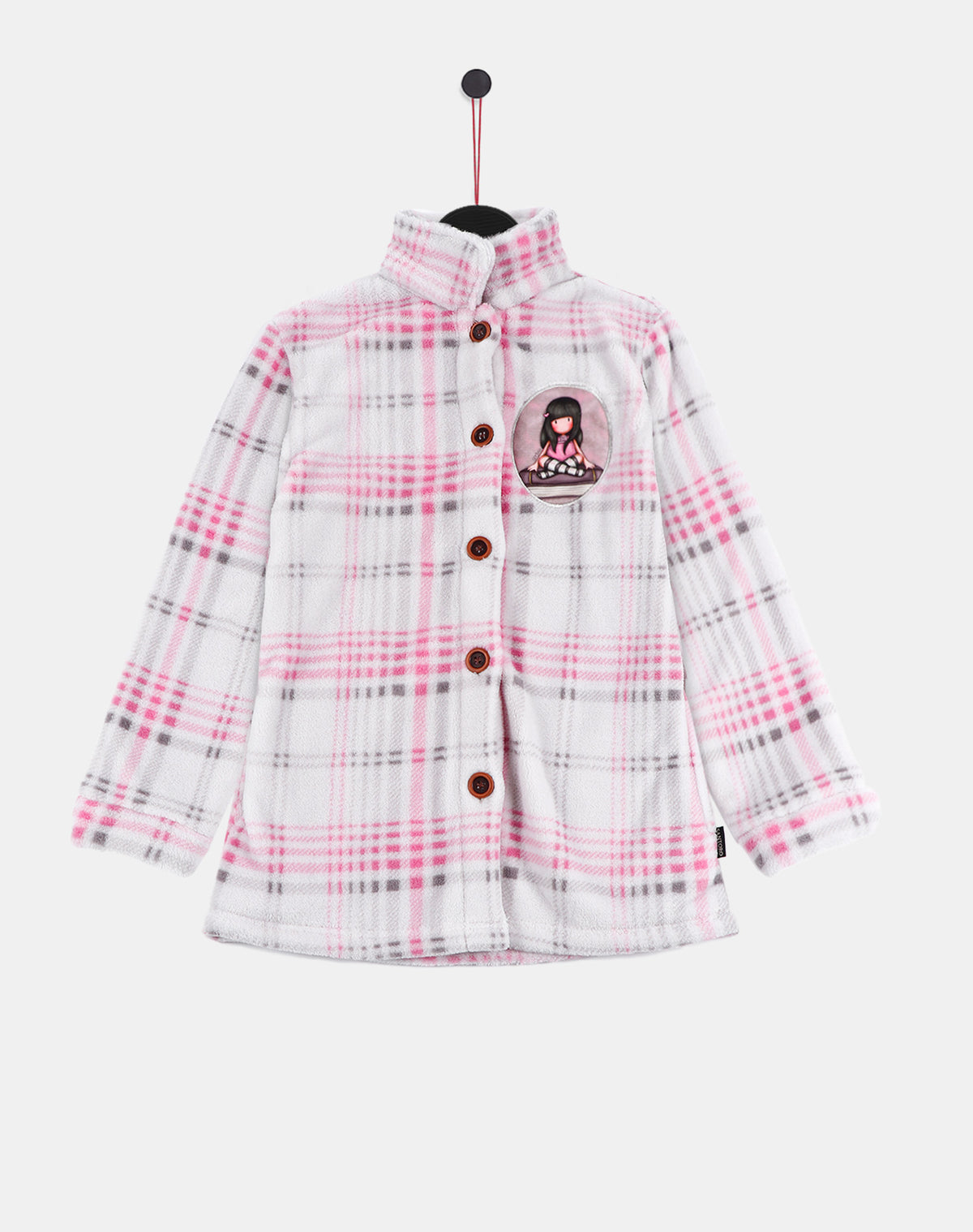 Giacca camera bimba Santoro Gorjuss 57424 aperta pile scozzese