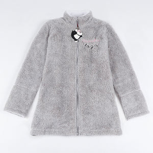 Vestaglia bimba Admas 57435 invernale con zip grigia