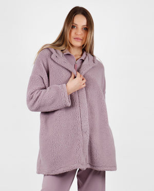 Giacca da camera donna con cappuccio rosa Admas 57542
