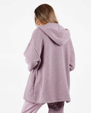 Giacca da camera donna con cappuccio rosa Admas 57542