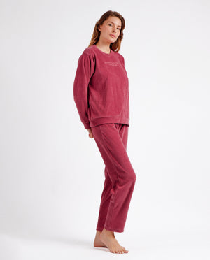 Pigiama donna cotone caldo e vellutino a coste Admas 60091
