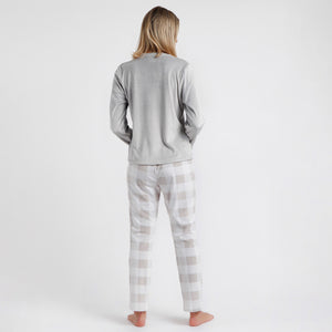 Pigiama donna in velluto elastico grey Admas 60239