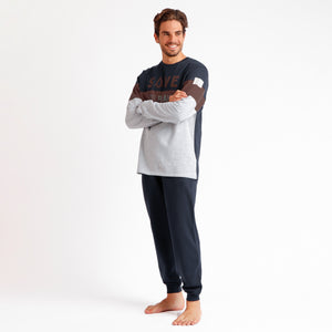 Pigiama uomo cotone felpato stile tuta Admas 60302