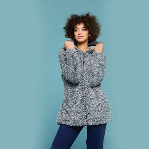 Giacca donna invernale Cippi 6043 coral pile grigio