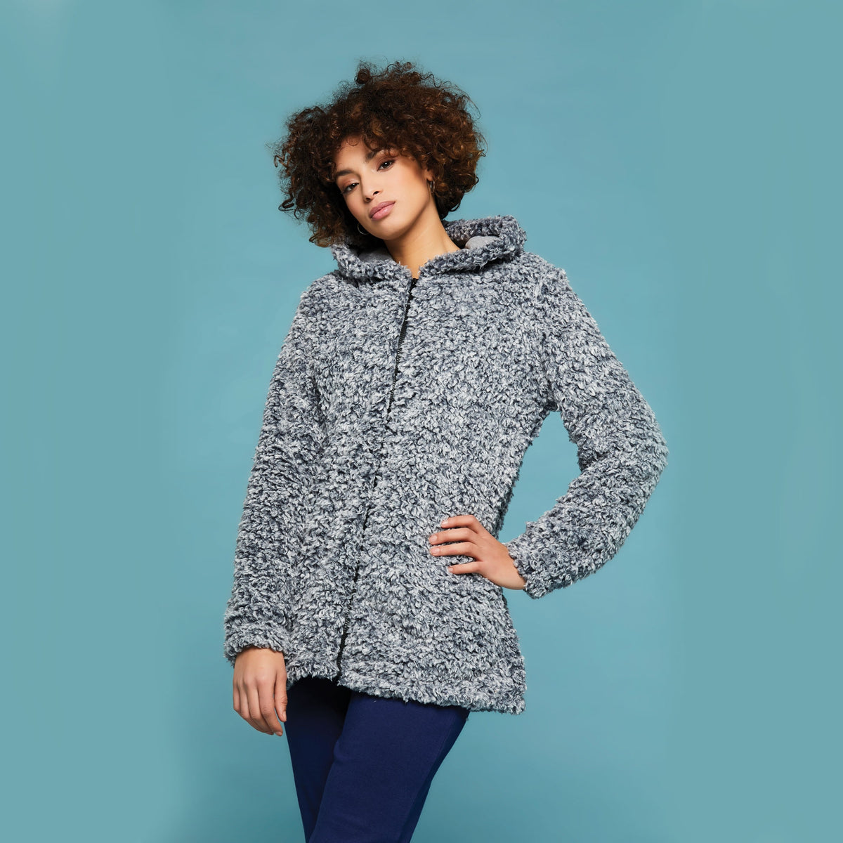 Giacca donna invernale Cippi 6043 coral pile grigio