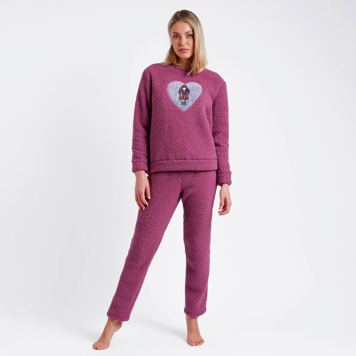 Pigiama donna Santoro Gorjuss 60788 pile sherpa