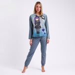 Pigiama donna Santoro Gorjuss 60792 caldo cotone avio