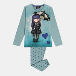 Pigiama bambina Santoro Gorjuss 60842 caldo cotone avio