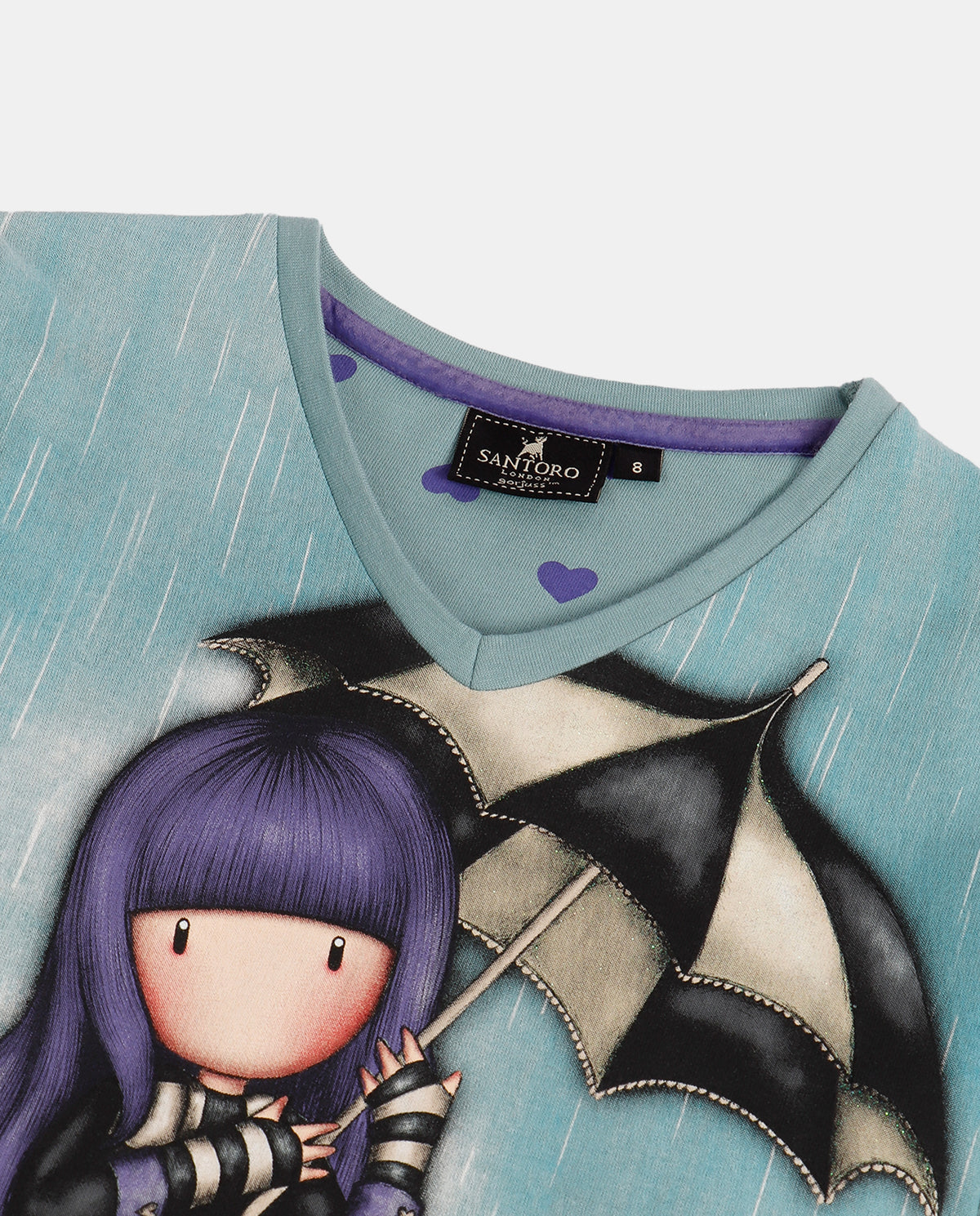 Pigiama bambina Santoro Gorjuss 60842 caldo cotone avio