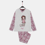 Pigiama bambina Santoro Gorjuss 60843 caldo cotone grigio