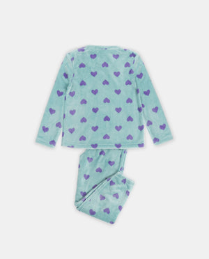 Pigiama bambina Santoro Gorjuss 60845 caldo pile cuori