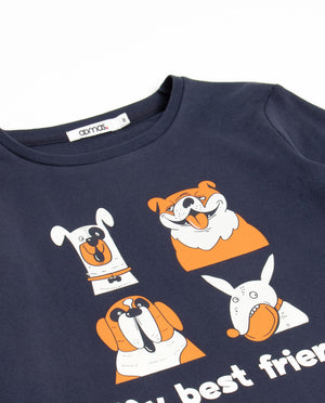 Pigiama bambino cagnolini blu Admas caldo cotone 60887