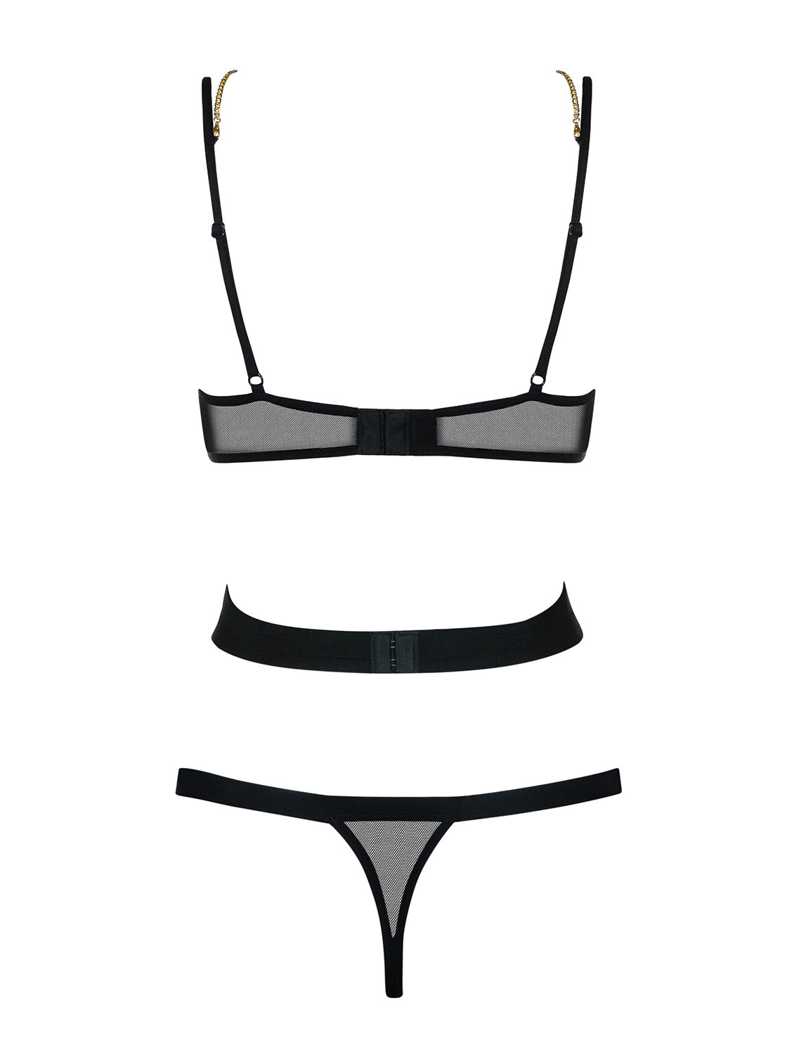 Sexy Body Obsessive Bondy Teddy con cinghie nero