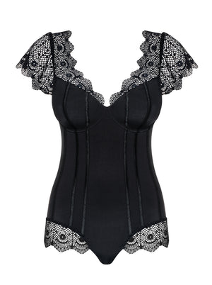 Sexy body con manica Obsessive Moketta Teddy nero