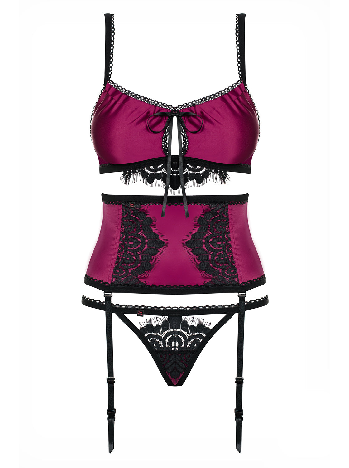 Sexy set reggiseno reggiseno reggicalze e perizoma 861-seg-5