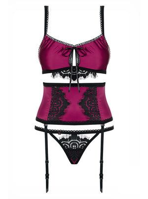 Sexy set reggiseno reggiseno reggicalze e perizoma 861-seg-5