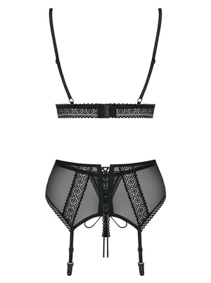 Sexy set Obsessive 862-seg-1 reggiseno reggicalze e perizoma 3 pz.