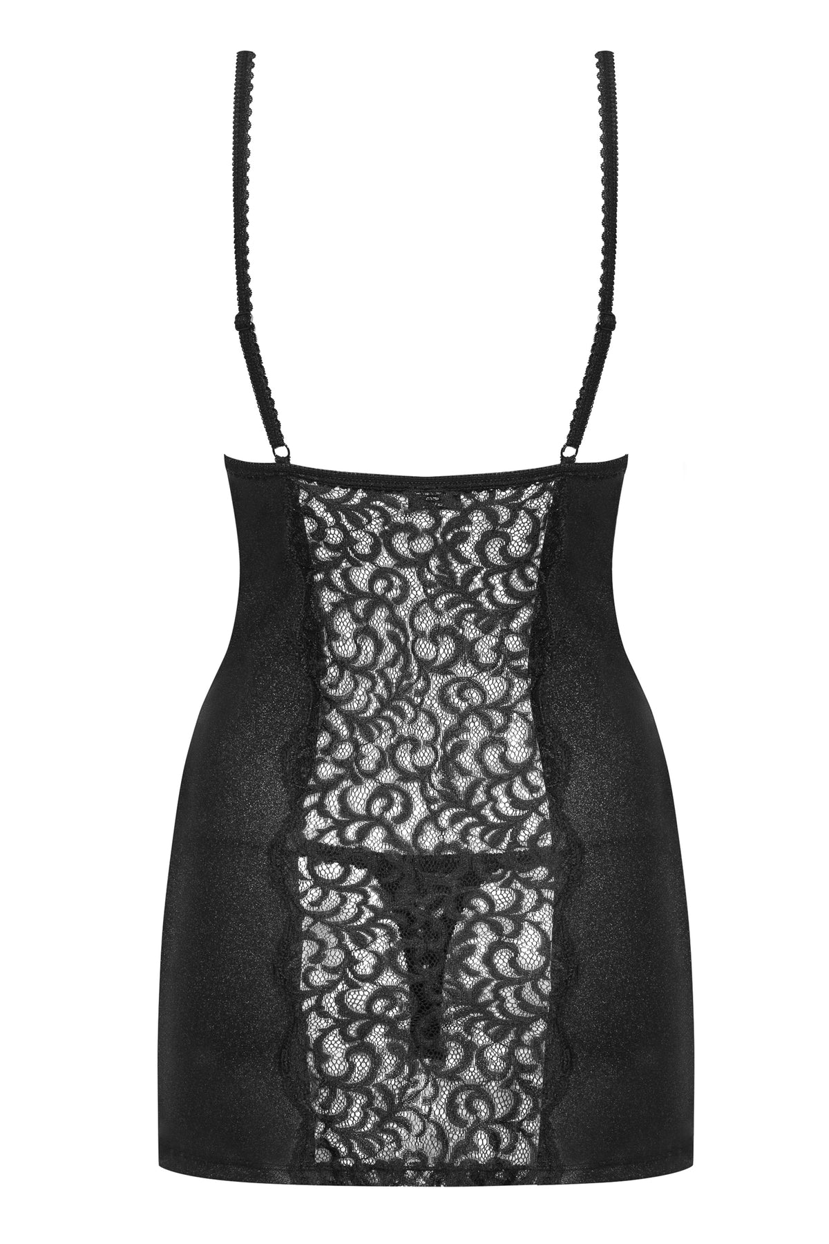 Sexy sottoveste + perizoma Laluna chemise e thong nero