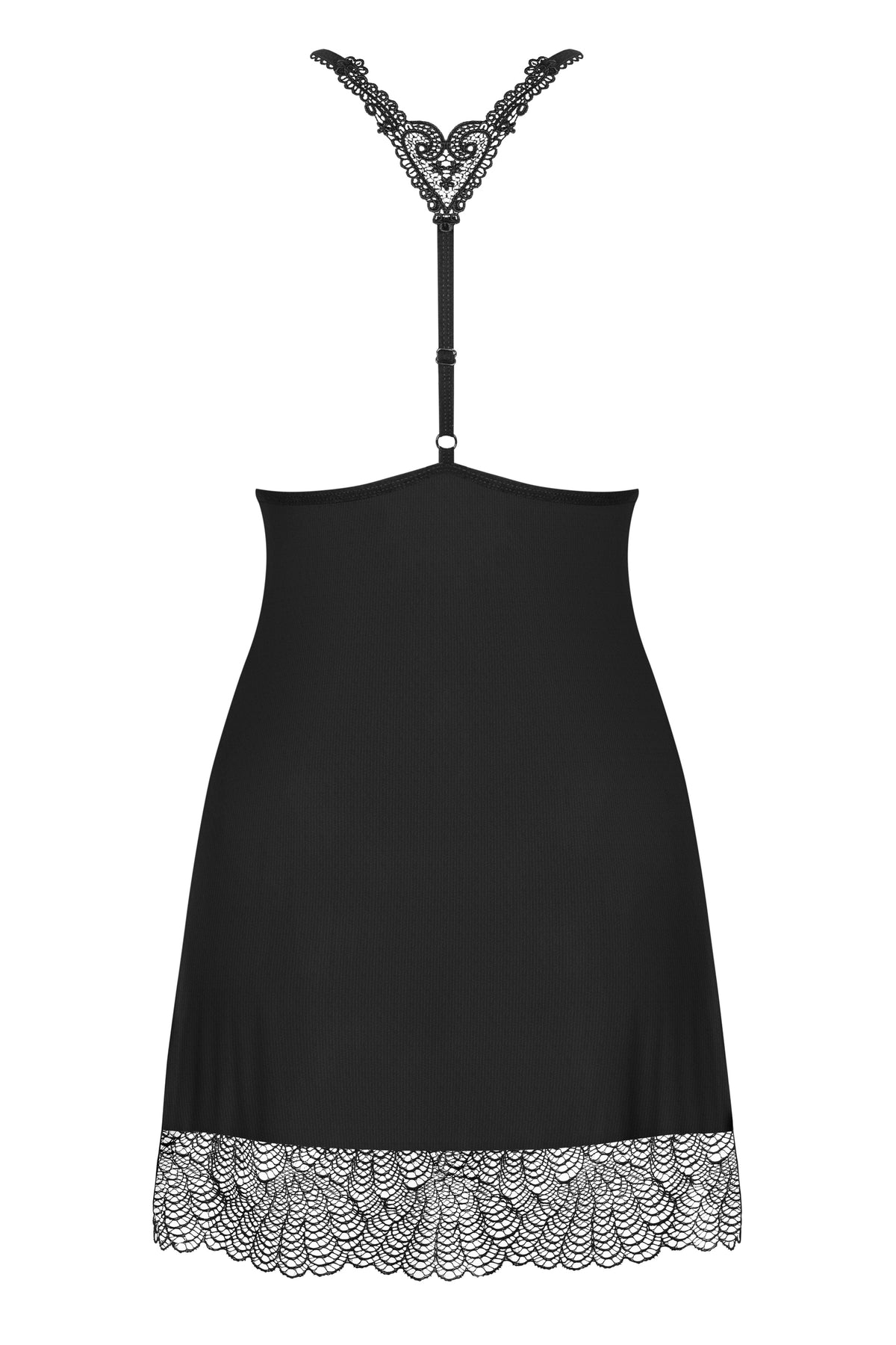 Sexy sottoveste + perizoma Obsessive Chiccanta chemise e thong nero
