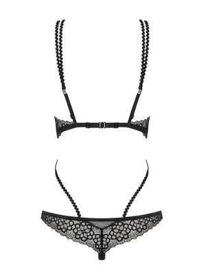 Sexy body perizoma con cinghie Obsessive Liferia Cupless Teddy