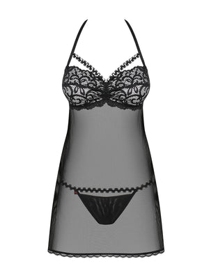 Sexy babydoll + perizoma pizzo e perle Obsessive Joylace