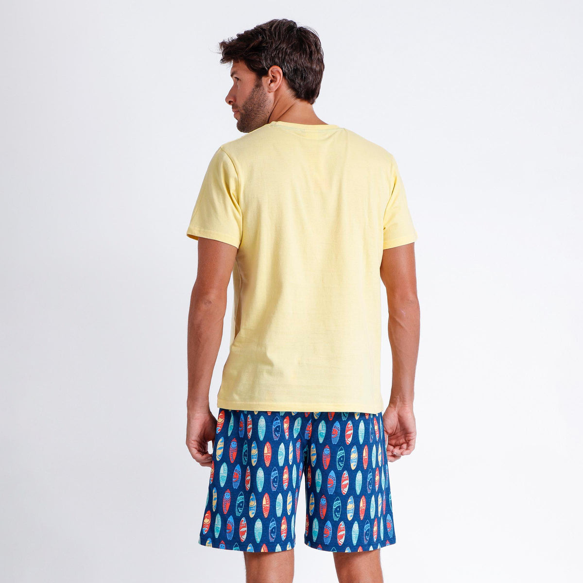 Pigiama uomo estivo Smiley 60994 surf 100% cotone