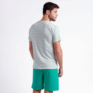Pigiama uomo estivo Smiley 60999 rigato 100% cotone