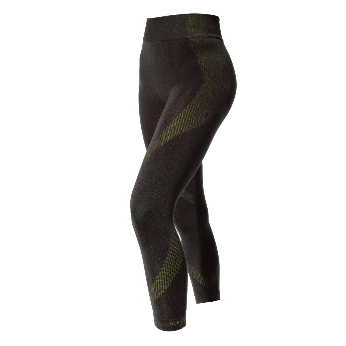 Leggings donna sportivo Jadea Fitness 610632 traspirante nero / lime