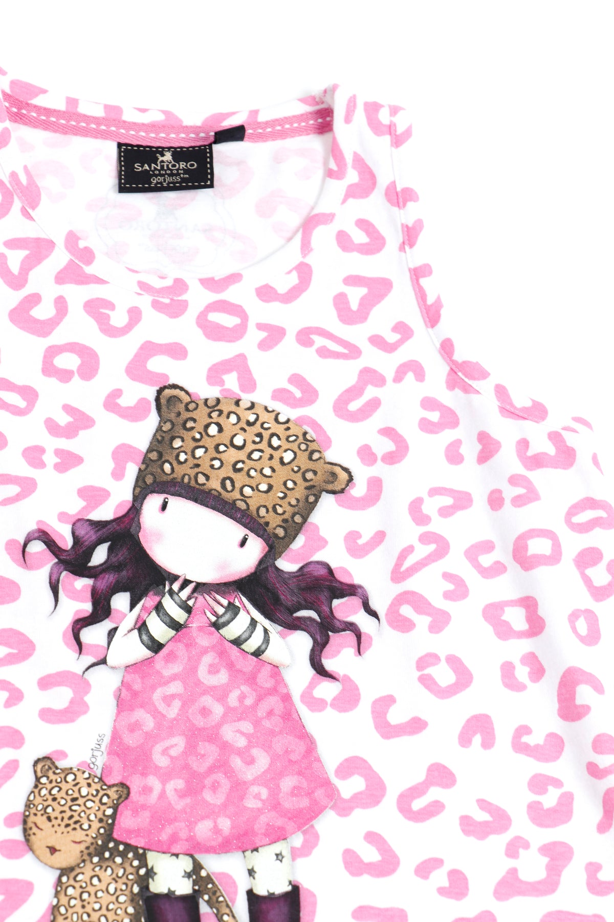 Abitino bambina Santoro Gorjuss 61105 maculato rosa cotone