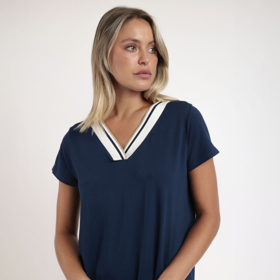 Abitino con scollo a V in viscosa Admas 61336