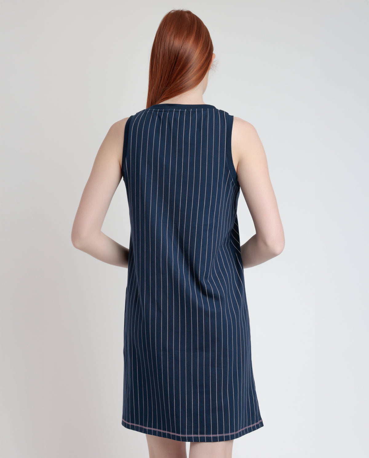 Camicia da Notte Donna fantasia gessata 100% cotone Admas 61410
