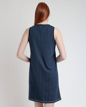 Camicia da Notte Donna fantasia gessata 100% cotone Admas 61410