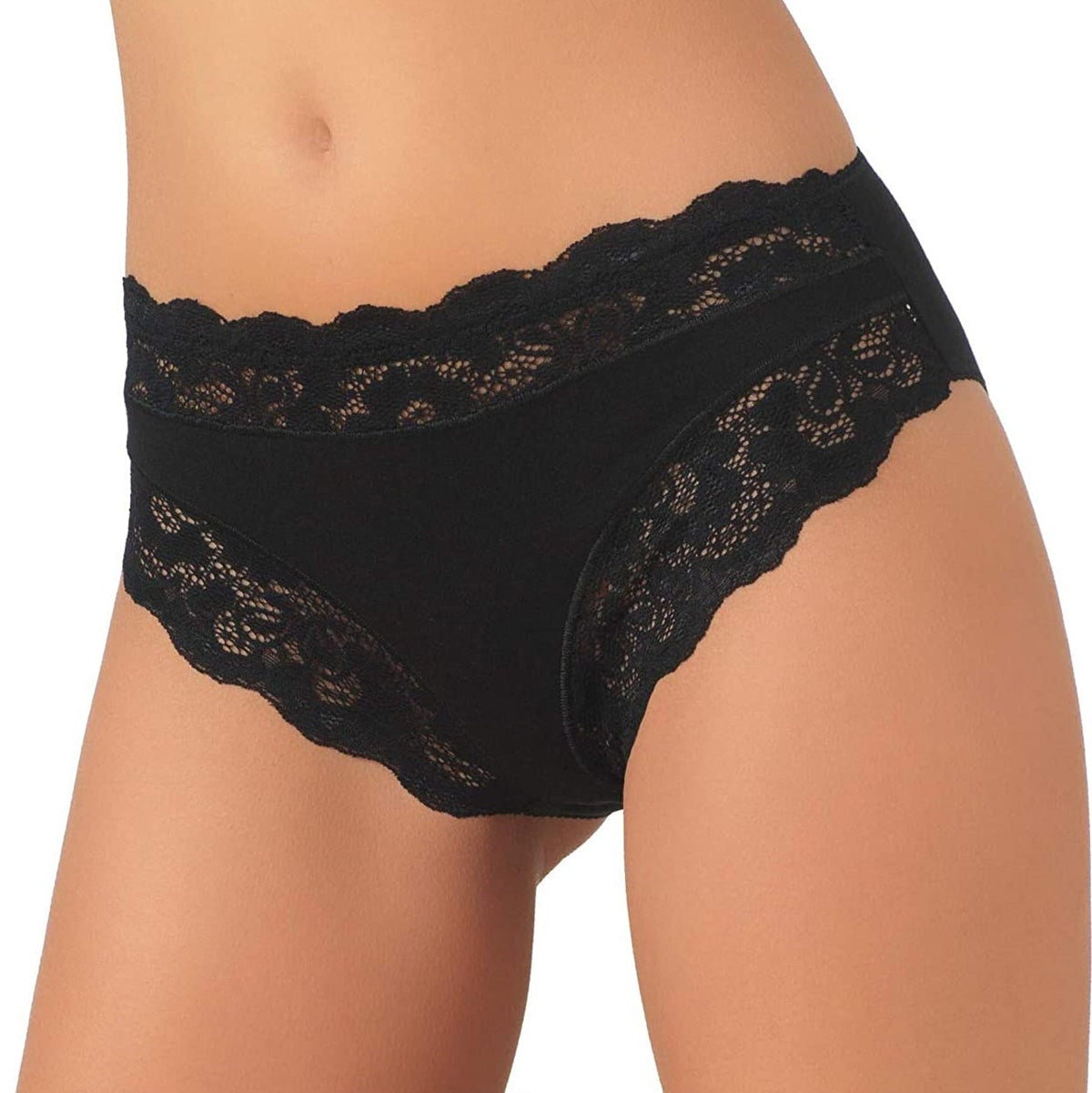Slip donna Jadea 742 in cotone e pizzo 3 pz