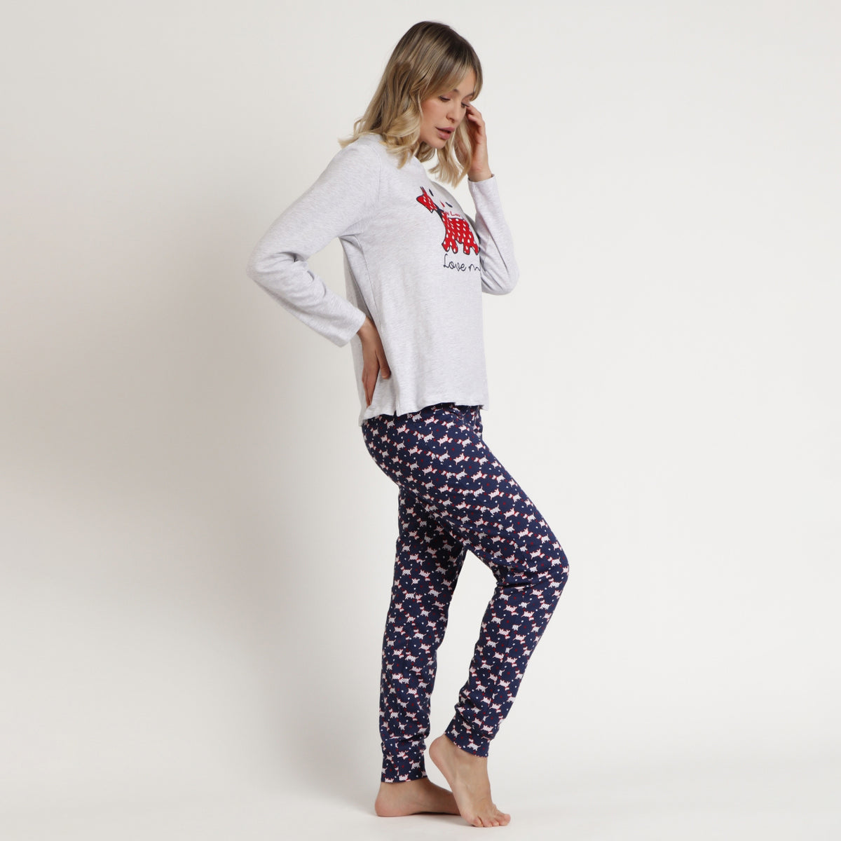 Pigiama donna cotone leggero cuori Admas 62078