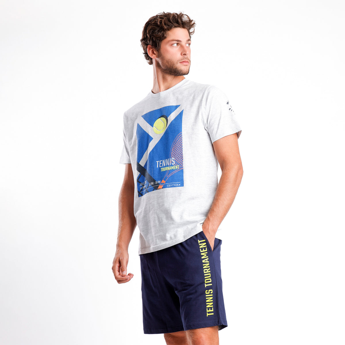Pigiama uomo estivo Admas 62100 cotone tennis