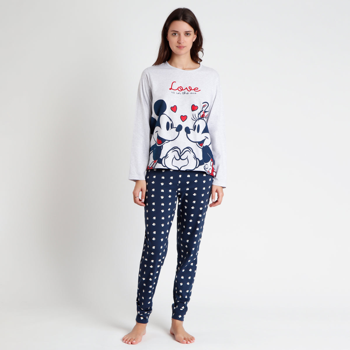 Pigiama donna lungo in cotone leggero Disney 62277