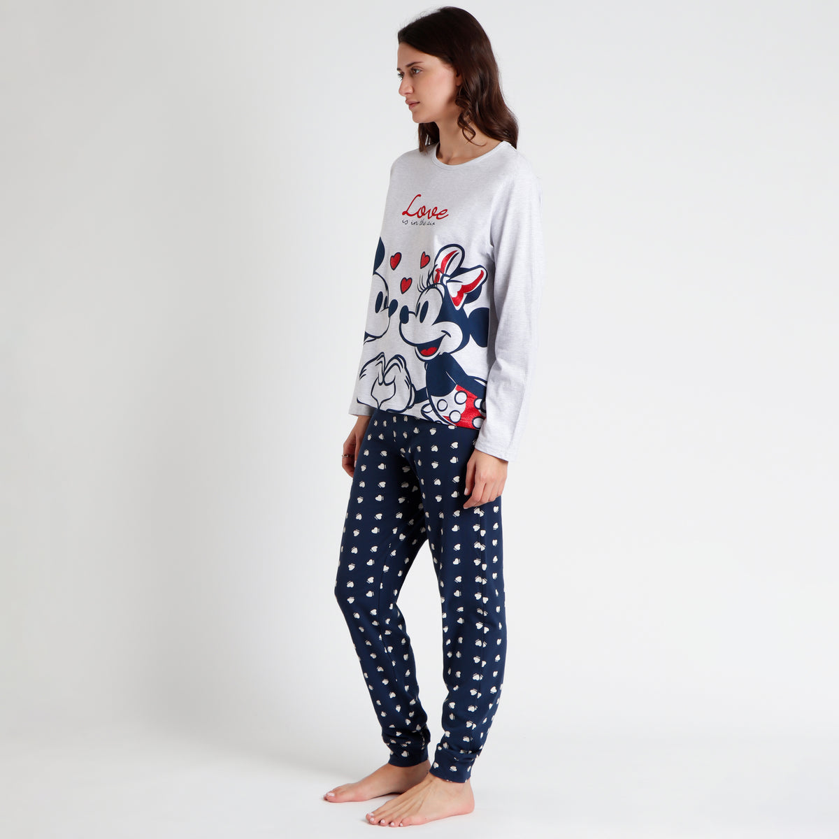 Pigiama donna lungo in cotone leggero Disney 62277