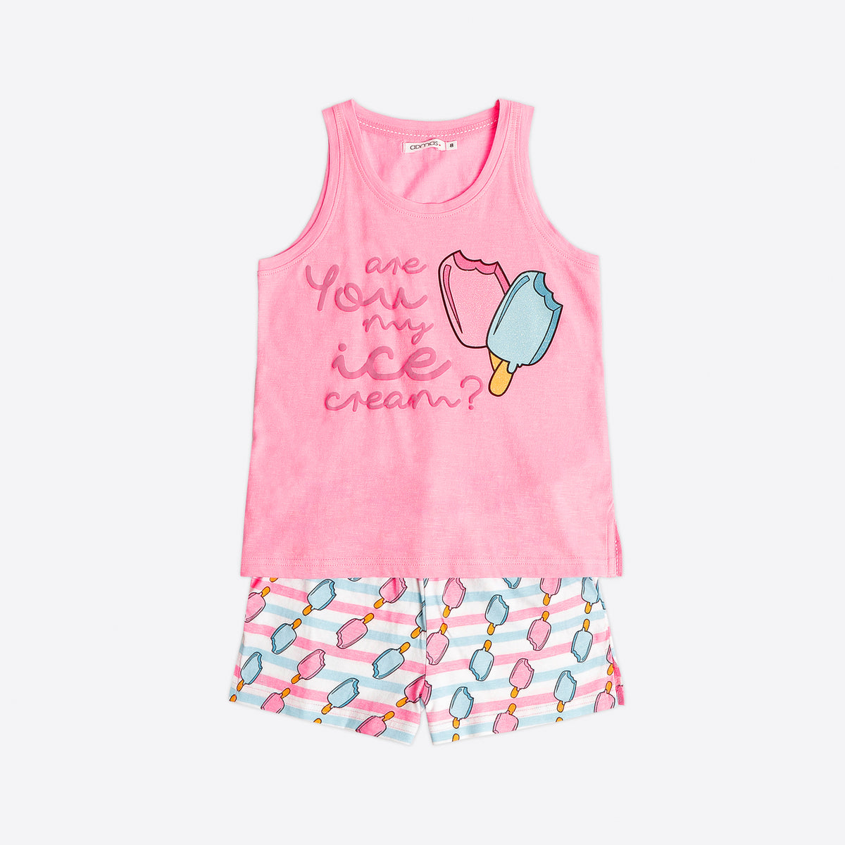 Pigiama bimba canotta + shorts ice cream Admas 62350