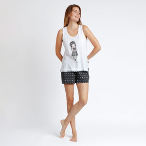 Pigiama donna estivo cotone Mercoledì Addams Santoro 62377