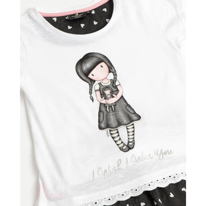 Pigiama bimba corto estivo bambolina Addams Santoro 62401