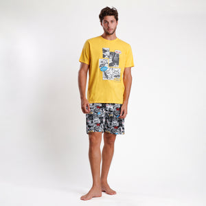 Pigiama uomo estivo Star Wars 62489 100% cotone